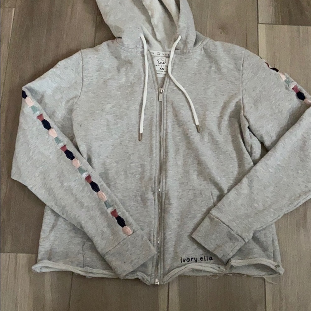 Ivory Ella Zip Up Hoodie